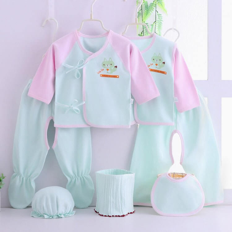 Seven-piece Baby Clothes Color Cotton Newborn Underwear $29.50 Dana Fashion Color: Green Size: 59cm Baby Clothing Specification: [Name]: Seven-piece newborn gift box [Color]: as shown in the picture 【Packaging: Individually packed [Weight]: 1 hand weighs