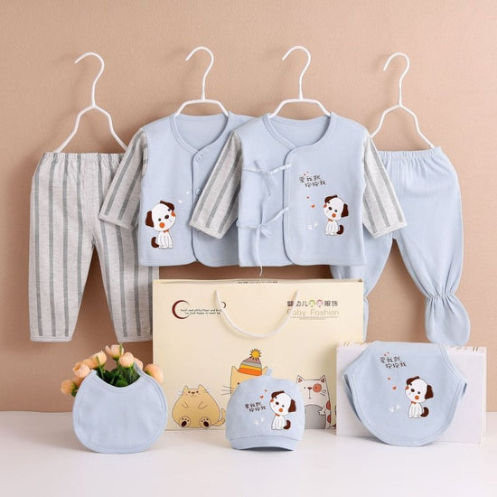 Seven Piece Set Of Four Seasons For Newborns $27.13 Dana Fashion Color: Light Blue Size: 59 Baby Clothing @font-face{font-family: