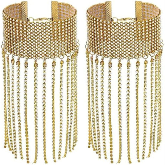 Sexy Affordable Luxury Fashion Full Inlaid Tassel Shiny Rhinestone Anklet Multi-layer $17.99 Dana Fashion Color: Golden Pair Women's Accessories Product information: Type: Anklet Color: gold pairs, silver pairs Inlay material: alloy inlay artificial gemst