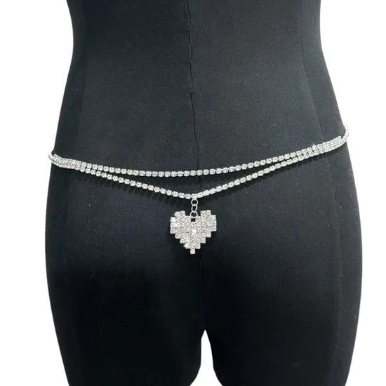 Sexy And Personalized Double Layers Loving Heart Pendant Waist Chain $15.14 Dana Fashion Color: Silver Women's Accessories Product information: Color: silver, gold Applicable Gender: Female Material: Rhinestone Popular elements: chain Style: Simple Packin