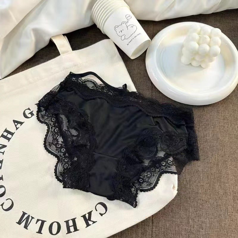 Sexy Lace Underwear Women Girl Student Underwear Pure Cotton Crotch Briefs $14.40 Dana Fashion Color: Black Size: Average Size Women's clothing Product information: Pattern: solid color Weaving: knitting Fabric name: lace Color: black, white, green, pink