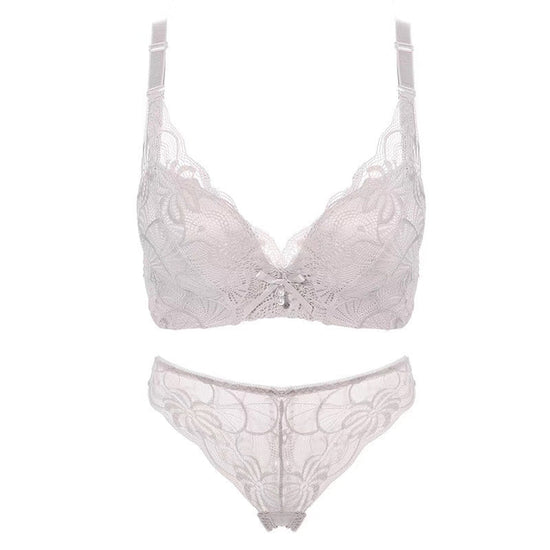 Sexy lace underwear women without steel ring $31.00 Dana Fashion Color: Grey Size: 32AB Women's clothing Fabric name: Cotton