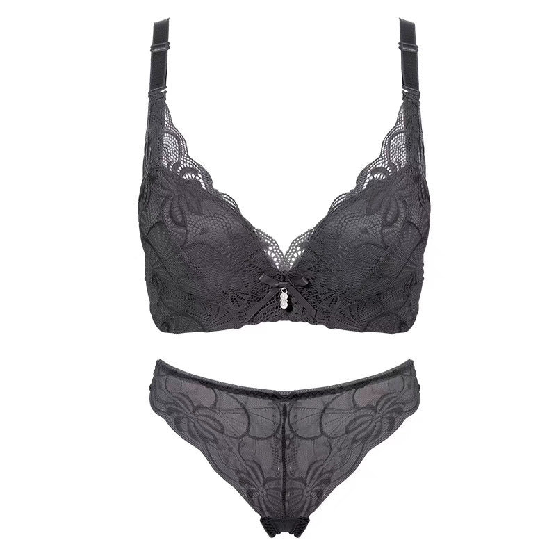 Sexy lace underwear women without steel ring $31.00 Dana Fashion Color: Black Size: 32AB Women's clothing Fabric name: Cotton