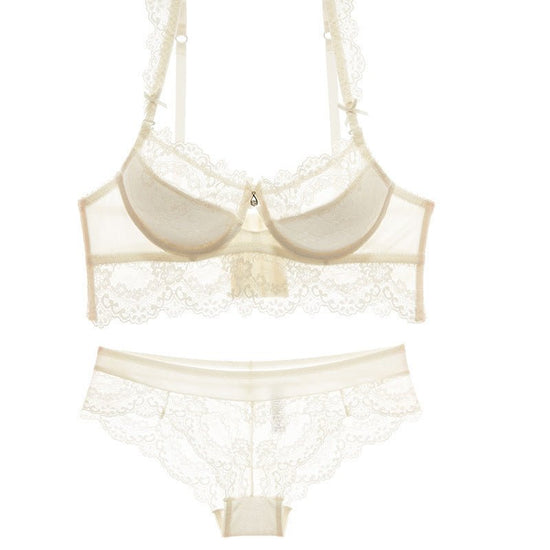 Sexy Mousse Women Sexy Bra Set Ultra-thin Red Black Lace Bras Underwear Push up Bra and underwear $48.50 Dana Fashion Color: White Size: 70A Women's clothing