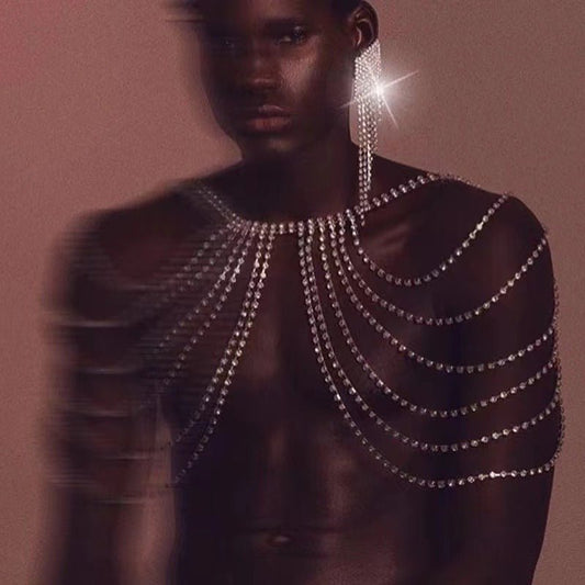 Sexy Tassel Multi-layer Rhinestone Shoulder Chain Body Chain $29.99 Dana Fashion Color: Gold Women's Accessories Product information: Treatment Process: Electroplating Type: body chains Color: silver, gold Inlaid material: Rhinestone Material: Rhinestone
