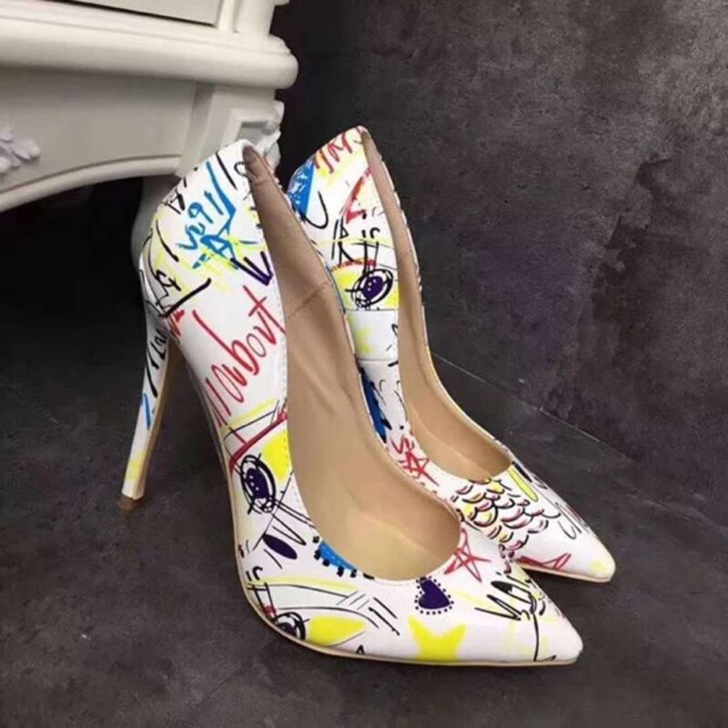 Sexy Women High Heels Pumps Party $49.99 Dana Fashion Color: White Size: 35 Women's shoes Product information: Popular elements: shallow mouth, color matching Toe shape: pointed Upper Material: Artificial PU Heel height: super high heel (above 8CM) Patter