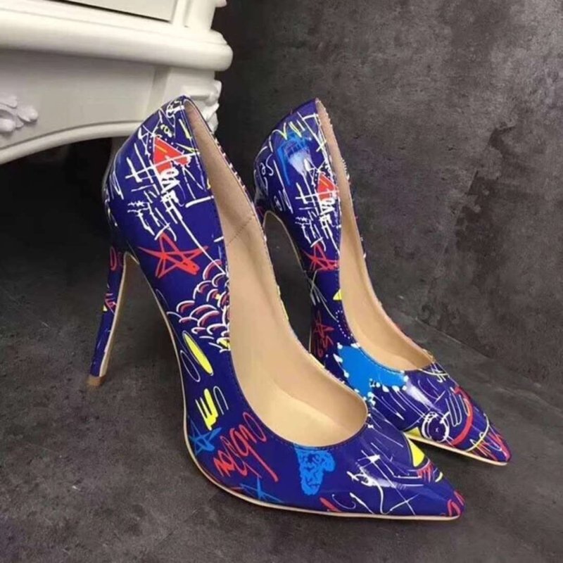 Sexy Women High Heels Pumps Party $49.99 Dana Fashion Color: Blue Size: 35 Women's shoes Product information: Popular elements: shallow mouth, color matching Toe shape: pointed Upper Material: Artificial PU Heel height: super high heel (above 8CM) Pattern