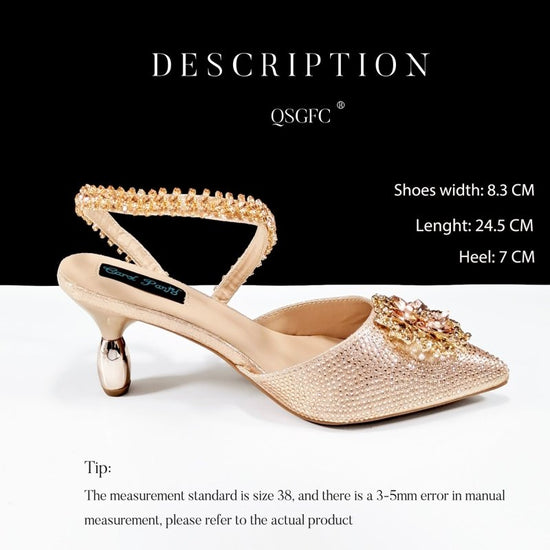 Sexy Women's Shoes And Bags Suit Drill Buckle Flower Decorative Ankle Drill Chain With Hard Clutch $169.90 Dana Fashion Color: Black Size: 38 Women's shoes Product information: Pattern: Flowers Toe bracket shape: Tip Color: Black, champagne, rose, gold, g