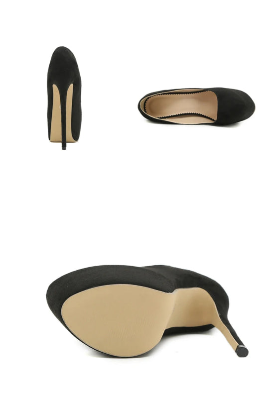 Shallow Slingback High Heels Pole Dance Shoes Ladies Party Dress Stiletto $110.99 Dana Fashion Color: Black Shoe Size: 41 Upper Material: flock Toe Shape: round toe With Platforms: Yes Platform Height: 5-7cm Heel Height: Super High (8cm-up) Heel Type: Thi