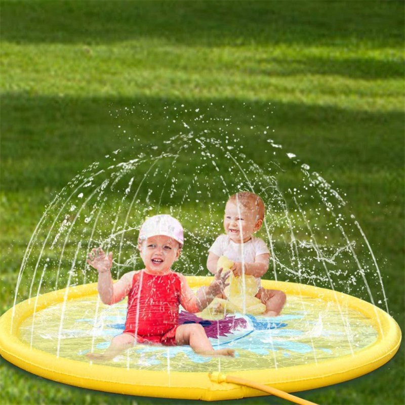 Shark spray pad $44.29 Dana Fashion Color: Yellow Size: 170cm Baby & Mother Material: PVC Function: water spray toy Specifications: 170cm Features The product is made of environmentally friendly PVC, foldable, easy to carry and reusable. This product proc