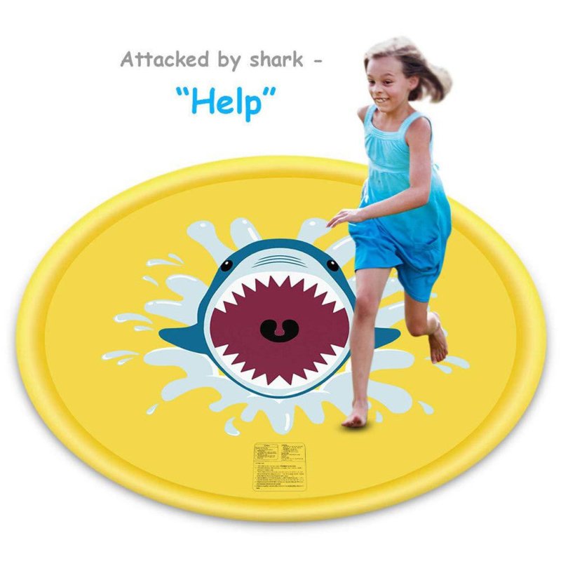 Shark spray pad $44.29 Dana Fashion Color: Yellow Size: 170cm Baby & Mother Material: PVC Function: water spray toy Specifications: 170cm Features The product is made of environmentally friendly PVC, foldable, easy to carry and reusable. This product proc