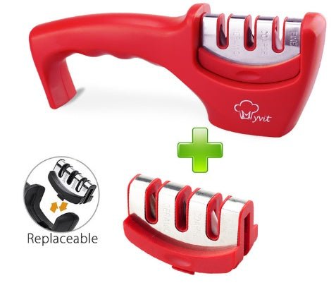 Sharpening Kitchen Tool Diamond Tungsten Steel Sharpening Stone $30.93 Dana Fashion Color: Red Set Dana's Kitchen Overview: 1. Demolition design, dirt has nowhere to hide The disassembly design of the sharpener is easy to clean, delicate and does not hide
