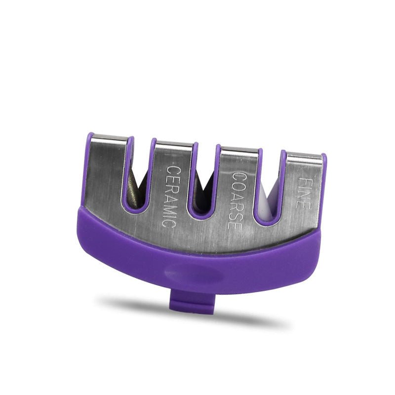 Sharpening Kitchen Tool Diamond Tungsten Steel Sharpening Stone $15.03 Dana Fashion Color: Purple Dana's Kitchen Overview: 1. Demolition design, dirt has nowhere to hide The disassembly design of the sharpener is easy to clean, delicate and does not hide