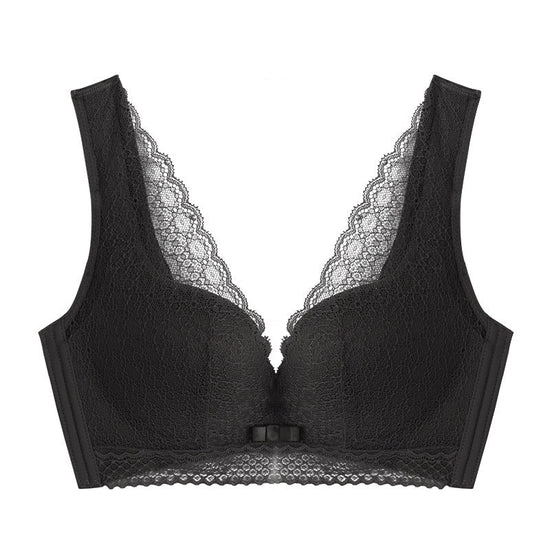 Shea Cotton Second-generation Small-breasted Underwear Women $45.50 Dana Fashion Color: Black Size: 32to 70AB through cup Women's clothing Product information: Fabric name: Lace Function: shaping, gathering, no trace, breathable, lifting, body shaping, se