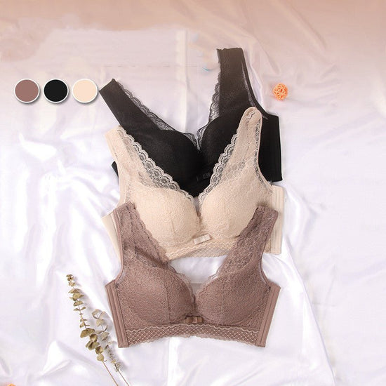 Shea Cotton Second-generation Small-breasted Underwear Women $45.50 Dana Fashion Color: Black Size: 32to 70AB through cup Women's clothing Product information: Fabric name: Lace Function: shaping, gathering, no trace, breathable, lifting, body shaping, se