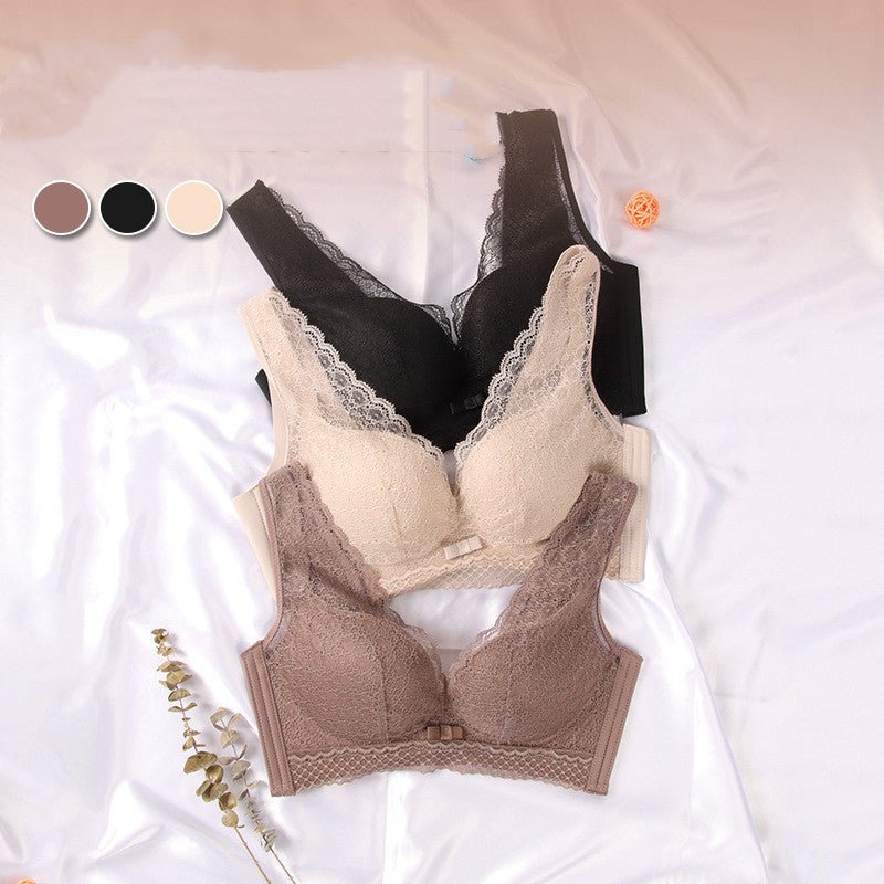 Shea Cotton Second-generation Small-breasted Underwear Women $45.50 Dana Fashion Color: Black Size: 32to 70AB through cup Women's clothing Product information: Fabric name: Lace Function: shaping, gathering, no trace, breathable, lifting, body shaping, se