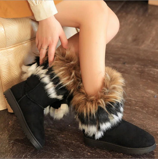 Shoes for Women Fur Boots Winter Warm Ankle Boots for Women Snow Shoes Round $21.99 Dana Fashion Color: G Shoe Size: 41 Boot Type: Snow Boots Shaft Material: PU Outsole Material: RUBBER Upper Material: Faux Suede Season: Winter Insole Material: wool Heel