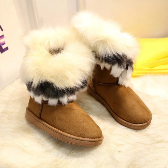 Shoes for Women Fur Boots Winter Warm Ankle Boots for Women Snow Shoes Round $21.99 Dana Fashion Color: G Shoe Size: 41 Boot Type: Snow Boots Shaft Material: PU Outsole Material: RUBBER Upper Material: Faux Suede Season: Winter Insole Material: wool Heel