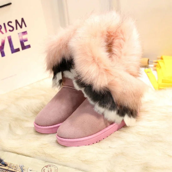 Shoes for Women Fur Boots Winter Warm Ankle Boots for Women Snow Shoes Round $21.99 Dana Fashion Color: G Shoe Size: 41 Boot Type: Snow Boots Shaft Material: PU Outsole Material: RUBBER Upper Material: Faux Suede Season: Winter Insole Material: wool Heel