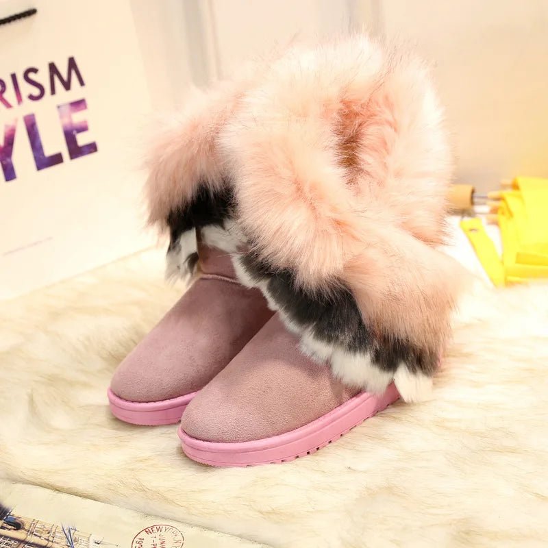 Shoes for Women Fur Boots Winter Warm Ankle Boots for Women Snow Shoes Round $21.99 Dana Fashion Color: G Shoe Size: 41 Boot Type: Snow Boots Shaft Material: PU Outsole Material: RUBBER Upper Material: Faux Suede Season: Winter Insole Material: wool Heel