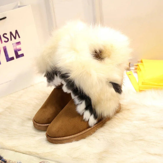 Shoes for Women Fur Boots Winter Warm Ankle Boots for Women Snow Shoes Round $21.99 Dana Fashion Color: G Shoe Size: 41 Boot Type: Snow Boots Shaft Material: PU Outsole Material: RUBBER Upper Material: Faux Suede Season: Winter Insole Material: wool Heel