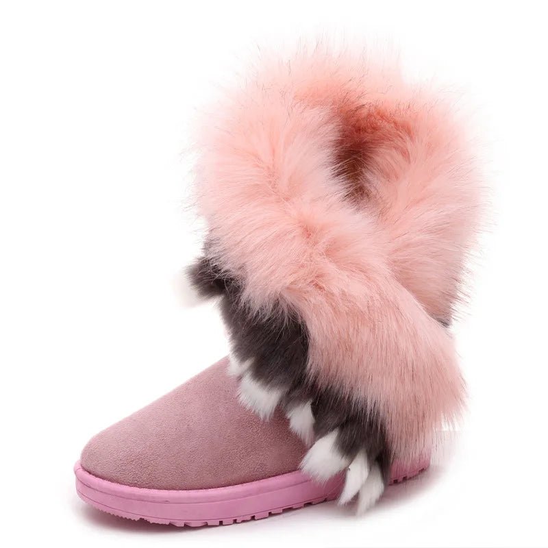 Shoes for Women Fur Boots Winter Warm Ankle Boots for Women Snow Shoes Round $21.99 Dana Fashion Color: G Shoe Size: 41 Boot Type: Snow Boots Shaft Material: PU Outsole Material: RUBBER Upper Material: Faux Suede Season: Winter Insole Material: wool Heel