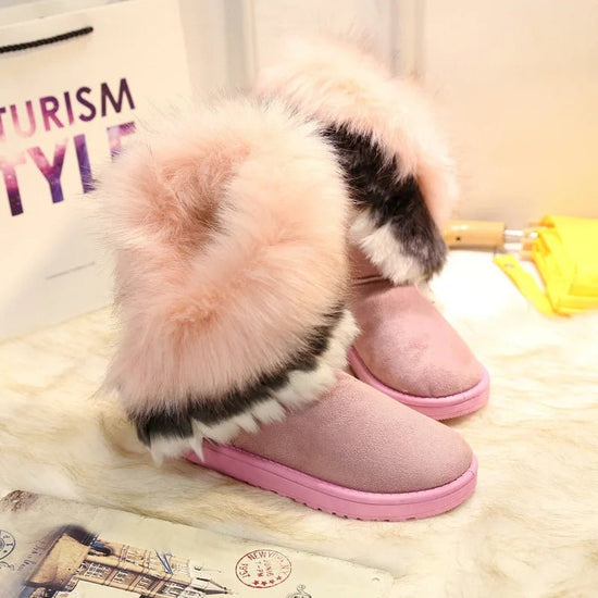 Shoes for Women Fur Boots Winter Warm Ankle Boots for Women Snow Shoes Round $21.99 Dana Fashion Color: G Shoe Size: 41 Boot Type: Snow Boots Shaft Material: PU Outsole Material: RUBBER Upper Material: Faux Suede Season: Winter Insole Material: wool Heel