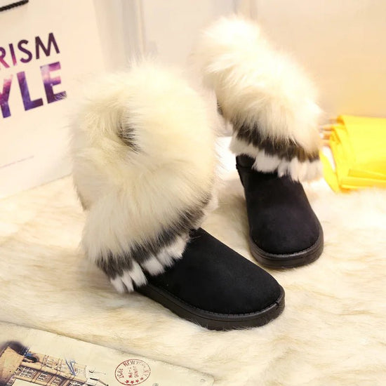 Shoes for Women Fur Boots Winter Warm Ankle Boots for Women Snow Shoes Round $21.99 Dana Fashion Color: G Shoe Size: 41 Boot Type: Snow Boots Shaft Material: PU Outsole Material: RUBBER Upper Material: Faux Suede Season: Winter Insole Material: wool Heel
