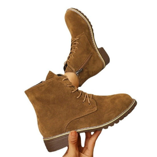 Short Boots Women Round Toe Martin Boots Women $31.79 Dana Fashion Color: Black Size: 35 Women's shoes Product Information: Product category: Martin boots Upper material: suede Sole Material: Rubber Style: British Toe shape: round toe Heel shape: thick he