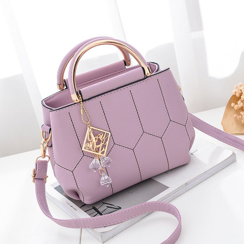 SHoulder Bag BagS For WoMen HandBag FaSHion CroSSBody Mini $49.50 Dana Fashion Color: Purple Women's Bags Overview： Handle with comfortable leather, compact line, suitable width, soft and comfortable, very comfortable to carry. The front of the bag is dec