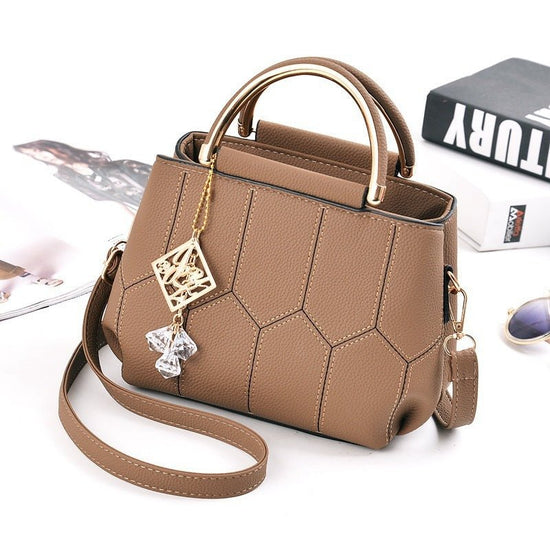SHoulder Bag BagS For WoMen HandBag FaSHion CroSSBody Mini $49.50 Dana Fashion Color: Khaki Women's Bags Overview： Handle with comfortable leather, compact line, suitable width, soft and comfortable, very comfortable to carry. The front of the bag is deco