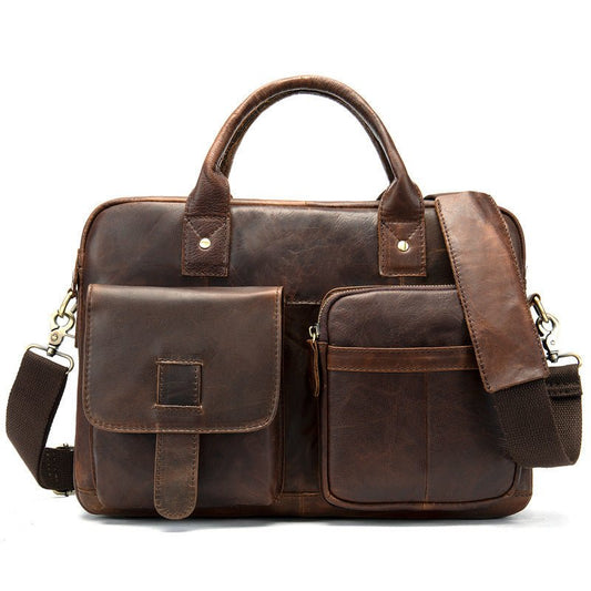 Shoulder Bag Men Handbags Totes For Laptop $120.00 Dana Fashion Color: 8503red brown Women's Bags Product information: Material: Leather Cortex features: first layer cowhide Bag shape: horizontal square type Bag size: large Opening method: zipper Strap ro