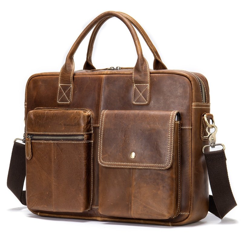 Shoulder Bag Men Handbags Totes For Laptop $120.00 Dana Fashion Color: Oil red palm Women's Bags Product information: Material: Leather Cortex features: first layer cowhide Bag shape: horizontal square type Bag size: large Opening method: zipper Strap roo
