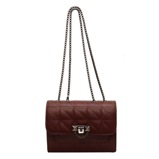 Shoulder Bag Women's Chain Lock Fashion Messenger Bag $34.02 Dana Fashion Color: Brown Women's Bags Product information: Color: brown, orange, purple, white, black Hardness: soft Material: PU Suitcase shape: Horizontal Square Number of shoulder straps: Si