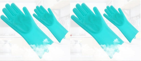 Silicone Heat-resistant Cleaning Brush Scrubbing Gloves $45.32 Dana Fashion Color: Blue1 2pcs Dana's Kitchen Overview : 1. Non-slip , anti-scalding , heat-insulating , wear-resistant , environmentally friendly, non-stick oil , easy to clean 2. Combined de