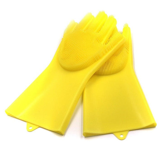 Silicone Heat-resistant Cleaning Brush Scrubbing Gloves $24.15 Dana Fashion Color: Yellow1 Dana's Kitchen Overview : 1. Non-slip , anti-scalding , heat-insulating , wear-resistant , environmentally friendly, non-stick oil , easy to clean 2. Combined desig