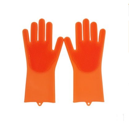 Silicone Heat-resistant Cleaning Brush Scrubbing Gloves $23.78 Dana Fashion Color: Orange Dana's Kitchen Overview : 1. Non-slip , anti-scalding , heat-insulating , wear-resistant , environmentally friendly, non-stick oil , easy to clean 2. Combined design