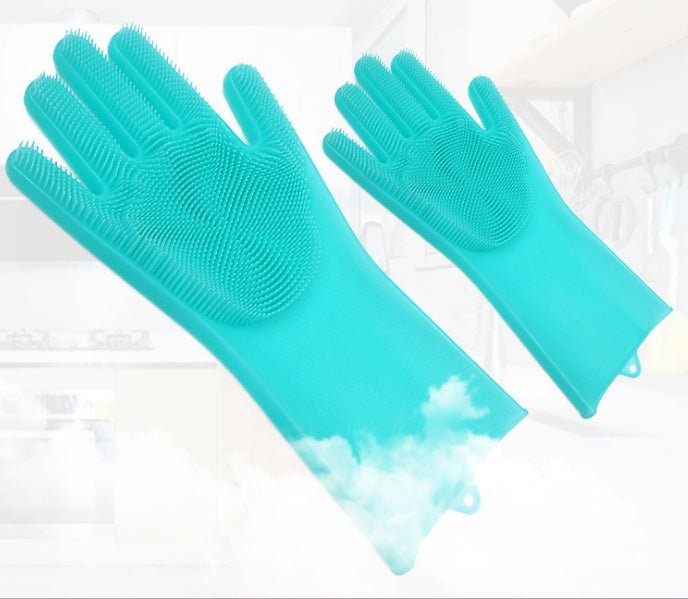 Silicone Heat-resistant Cleaning Brush Scrubbing Gloves $23.11 Dana Fashion Color: Blue1 Dana's Kitchen Overview : 1. Non-slip , anti-scalding , heat-insulating , wear-resistant , environmentally friendly, non-stick oil , easy to clean 2. Combined design