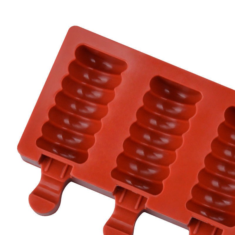 Silicone popsicle ice cream ice cream mold $14.50 Dana Fashion format: Red Dana's Kitchen NaFeatures: Made of silicone, very soft. Odorless, non-toxic. Easy to dig. Easy to clean. Not easy to warp. Has a long service life. Safe for ovens, microwaves, dish