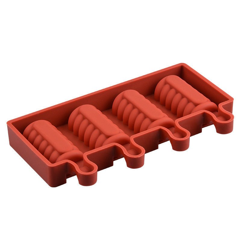 Silicone popsicle ice cream ice cream mold $14.50 Dana Fashion format: Red Dana's Kitchen NaFeatures: Made of silicone, very soft. Odorless, non-toxic. Easy to dig. Easy to clean. Not easy to warp. Has a long service life. Safe for ovens, microwaves, dish