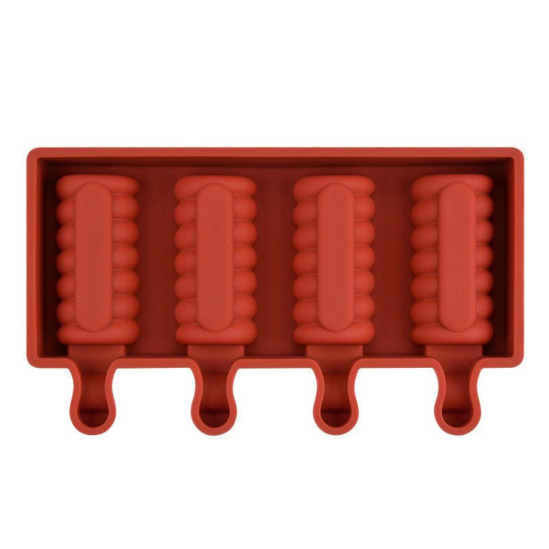 Silicone popsicle ice cream ice cream mold $14.50 Dana Fashion format: Red Dana's Kitchen NaFeatures: Made of silicone, very soft. Odorless, non-toxic. Easy to dig. Easy to clean. Not easy to warp. Has a long service life. Safe for ovens, microwaves, dish