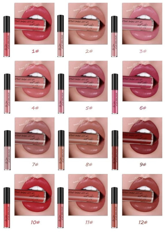 Silky Cream Texture Lip Gloss Aliexpress Shopee Cross-Border Exclusive Lip Glaze Lip Gloss Lipstick $14.00 Dana Fashion Color: 12piece set makeup Product information: Whether to import: No Special purpose cosmetics: No Shelf life: three years Ingredients: