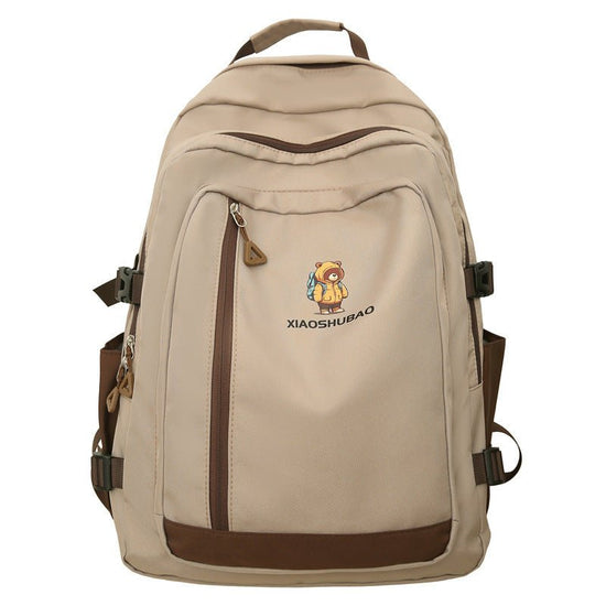 Simple All-matching Fashion Schoolbag Women $50.18 Dana Fashion Color: Black Women's Bags Product information: Color: black, white, green, khaki Hardness: soft Function: breathable, waterproof, wear-resistant, anti-theft, anti-seismic, burden reduction Ma