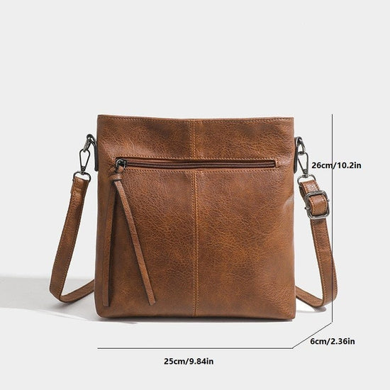 Simple And High-end Textured Artificial Leather Retro Men's And Women's Handbags Fashion $60.76 Dana Fashion Color: Brown Women's Bags Product information: Lining texture: polyester cotton Color: Brown Material: PU Packing list: Bag x1 Product Image: