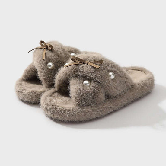 Simple Fashion Fur Hyoma Warm Non-slip Cotton Slippers $54.50 Dana Fashion Color: Khaki Size: 36or37 Women's shoes Product information: Color: Cloud White, obsidian black, khaki Heel shape: flat heel Size: 36/37 (35/36 feet recommended),38/39 (37/38 feet