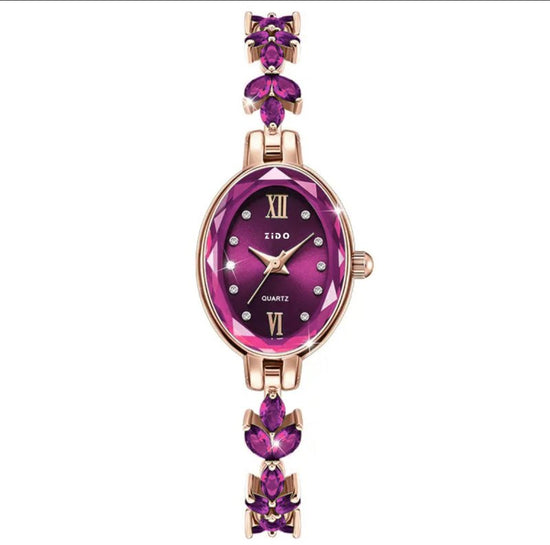 Simple Fashion Sports Waterproof Oval Women's Wrist Watch $28.46 Dana Fashion Color: 1408 Purple size: Gift Box Women's Accessories Product information: Color: 1408 red, 1408 White, 1408 purple, 1408 Green Thickness: 8mm Size: no gift box, gift box Applic