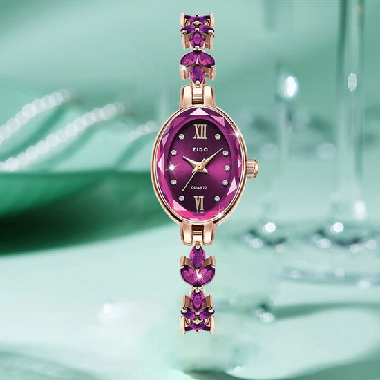 Simple Fashion Sports Waterproof Oval Women's Wrist Watch $28.46 Dana Fashion Color: 1408 Green size: Gift Box Women's Accessories Product information: Color: 1408 red, 1408 White, 1408 purple, 1408 Green Thickness: 8mm Size: no gift box, gift box Applica