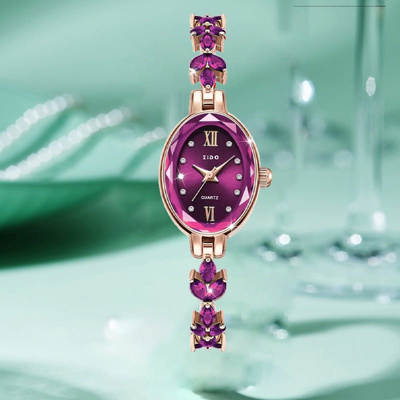 Simple Fashion Sports Waterproof Oval Women's Wrist Watch $28.46 Dana Fashion Color: 1408 Green size: Gift Box Women's Accessories Product information: Color: 1408 red, 1408 White, 1408 purple, 1408 Green Thickness: 8mm Size: no gift box, gift box Applica