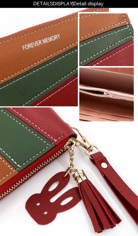 Simple Long Color Matching Fashion Coin Purse Card Holder Handbag $14.92 Dana Fashion Color: Black Women's Bags Product information: Lining texture: synthetic leather Color: R8901-11 pink, R8901-11 red, R8901-11 Blue, R8901-11 Black Processing Method: sof