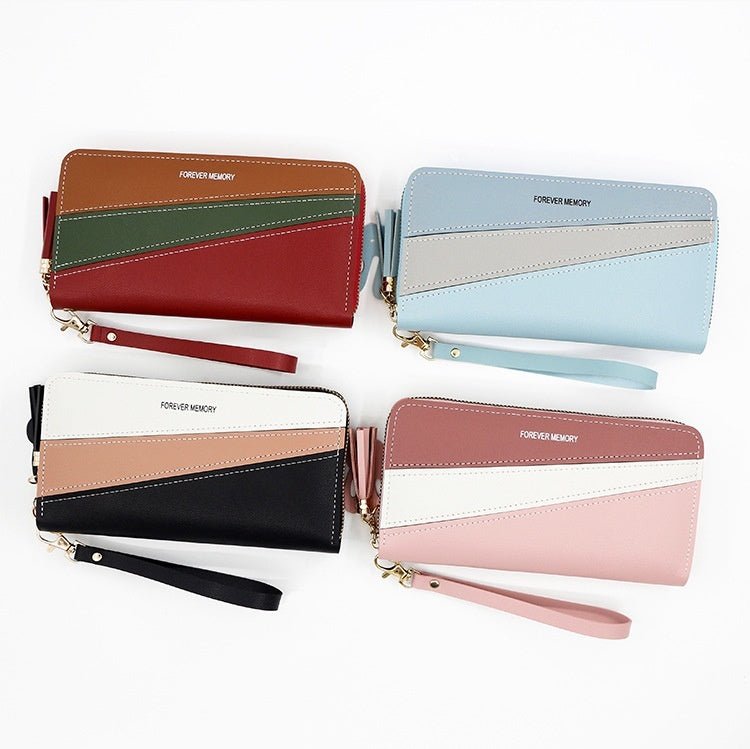 Simple Long Color Matching Fashion Coin Purse Card Holder Handbag $14.92 Dana Fashion Color: Black Women's Bags Product information: Lining texture: synthetic leather Color: R8901-11 pink, R8901-11 red, R8901-11 Blue, R8901-11 Black Processing Method: sof